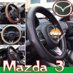 Bọc vô lăng Mazda 3 da bò, bao tay lái ô tô da thật nguyên miếng 100% Tạo Cảm Giác Chắc Chắn bám Tay
