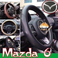 Bọc vô lăng Mazda 6 da bò, bao tay lái ô tô da thật nguyên miếng 100% Tạo Cảm Giác Chắc Chắn bám Tay