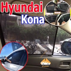 Rèm Che Nắng Xe Hyundai Kona - Bô 4 Tấm Dính Nam Châm Hàng Loại 1