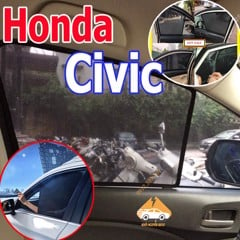 Rèm Che Nắng Xe Honda Civic - Bô 4 Tấm Dính Nam Châm Hàng Loại 1