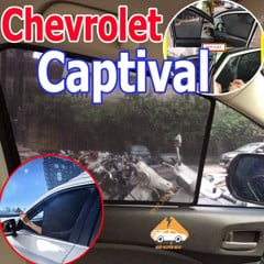 Rèm Che Nắng Xe Chevrolet Captival - Bô 4 Tấm Dính Nam Châm Hàng Loại 1