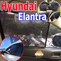 Rèm Che Nắng Xe Hyundai Elantra - Bô 4 Tấm Dính Nam Châm Hàng Loại 1