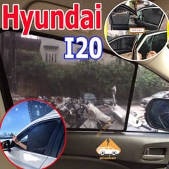 Rèm Che Nắng Xe Hyundai I20 - Bô 4 Tấm Dính Nam Châm Hàng Loại 1