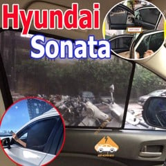 Rèm Che Nắng Xe Hyundai Sonata - Bô 4 Tấm Dính Nam Châm Hàng Loại 1