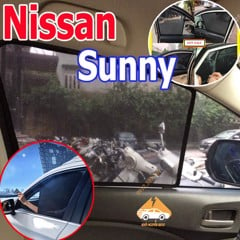 Rèm Che Nắng Xe Nissan Sunny - Bô 4 Tấm Dính Nam Châm Hàng Loại 1