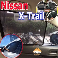 Rèm Che Nắng Xe Nissan X-trail - Bô 4 Tấm Dính Nam Châm Hàng Loại 1