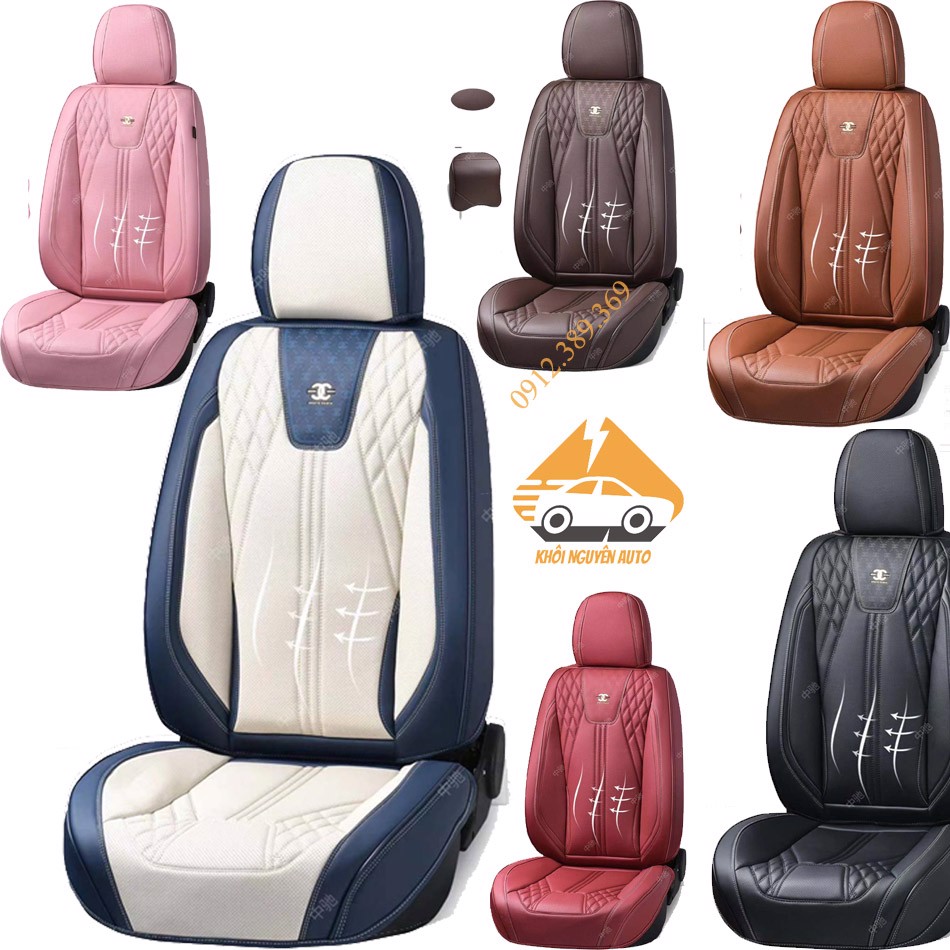 Áo Ghế Xe Ô TÔ Da Nappa Túi Khí Cao Cấp Dùng Cho Xe 4 Chỗ, 5 Chỗ, Xe Bán Tải