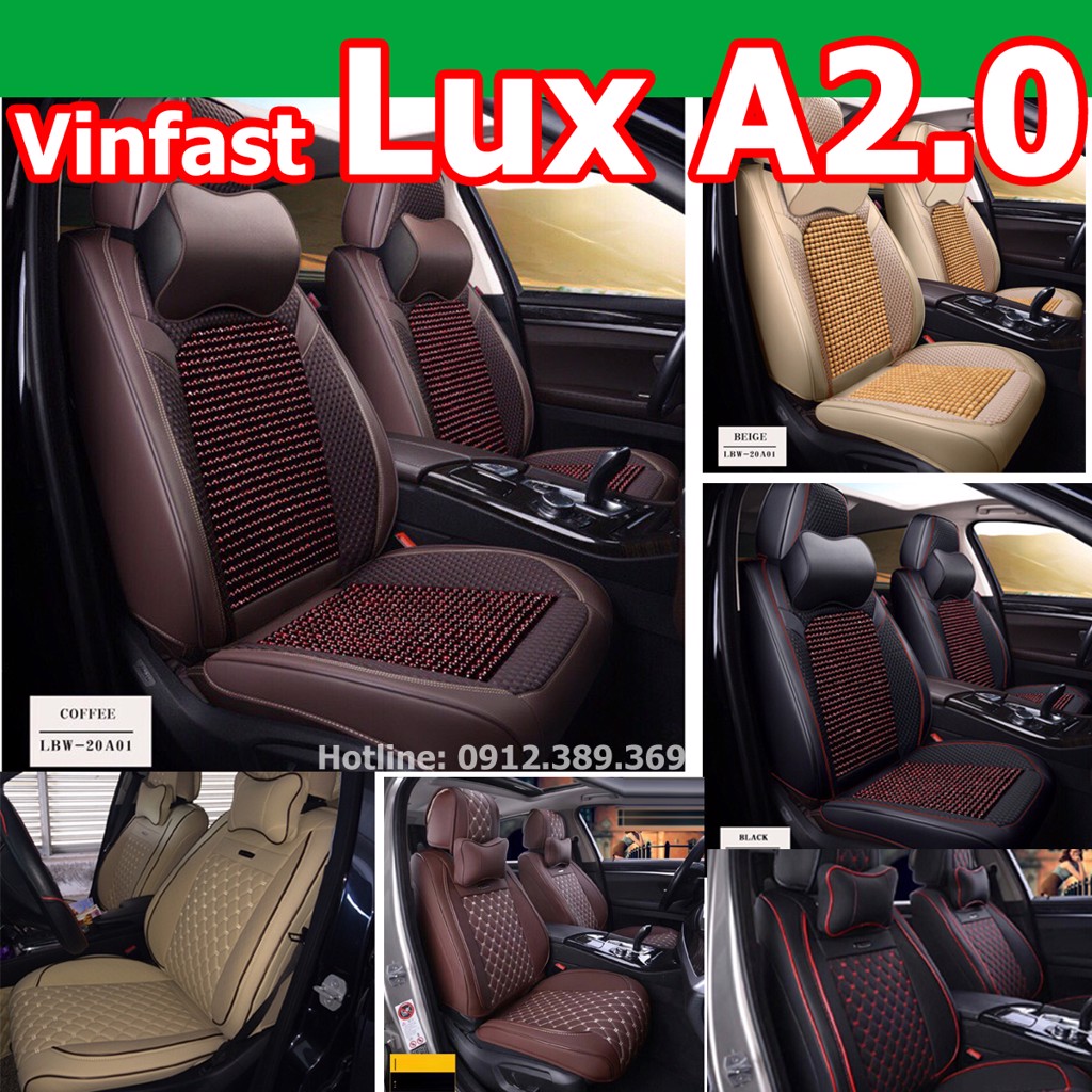 Áo Ghế Xe Vinfast Lux A2.0 Cao Cấp 9D 5 Ghế Mẫu Mới Thể Thao Ôm Kín Ghế
