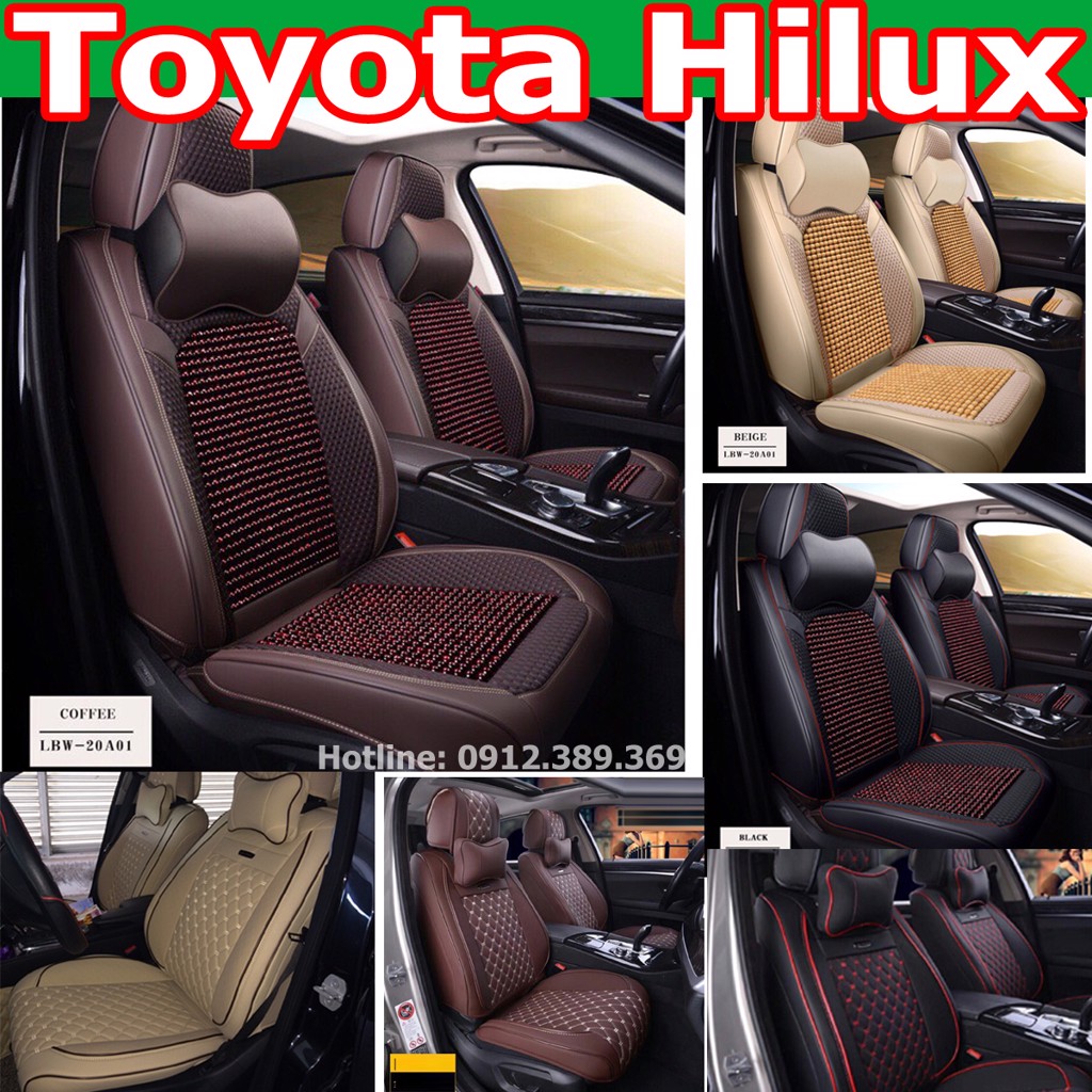 Áo Ghế Xe Bán Tải Toyota Hilux 9D 5 Ghế Cao Cấp Ôm Kín Ghế