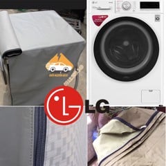 Vỏ bọc máy giặt LG Vải Dù Từ 7kg đến 15kg bọc kín các mặt Siêu Bền Màu Xanh Bộ Đội Chống Mưa Nắng Nóng
