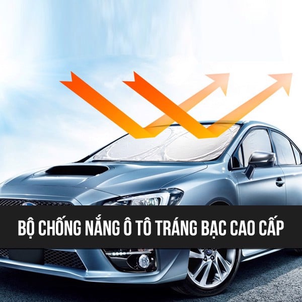 DBộ chống nắng cho ô tô tráng bạc 6 món