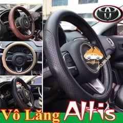 Bọc vô lăng Altis Da bò, bao tay lái ô tô da thật nguyên miếng 100% Tạo Cảm Giác Chắc Chắn bám Tay