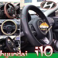 Bọc vô lăng I10 da bò, bao tay lái ô tô da thật nguyên miếng 100% Tạo Cảm Giác Chắc Chắn bám Tay