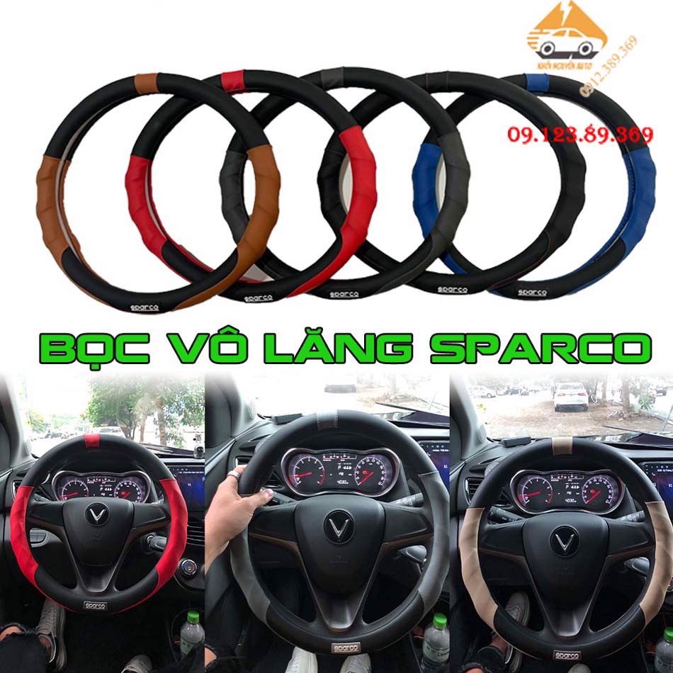 Bao tay lái xe ô tô SPARCO đủ size Cao Cấp F5 chất liệu tốt , phong cách thời trang