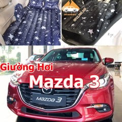 Giường hơi ô tô Mazda 3, đệm hơi OxFord công nghệ HÀN QUỐC Tặng Kèm Bơm Chính Hãng Loại 1