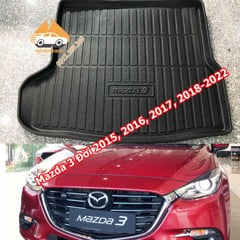 Lót Cốp Xe Mazda 3 Đời 2015, 2016, 2017, 2018-2023  Khay lót cốp Nhựa Dẻo Loại 1