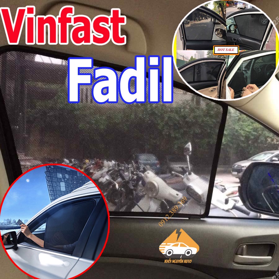 Rèm Che Nắng Xe Vinfast Fadil - Bô 4 Tấm Dính Nam Châm Hàng Loại 1